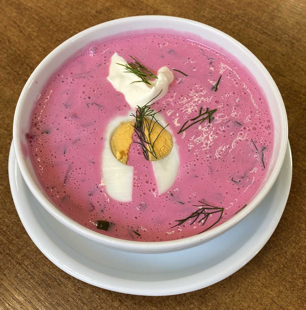 Cold Borscht with Potatoes