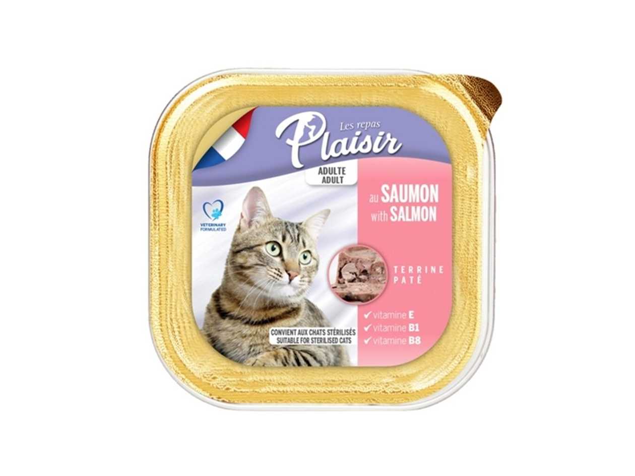 Plaisir Pate for Cats with Salmon (0.1kg)