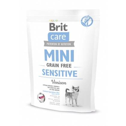 Brit Care Mini Grain-Free Sensitive сухий корм для собак мініатюрних порід з олениною (400г)