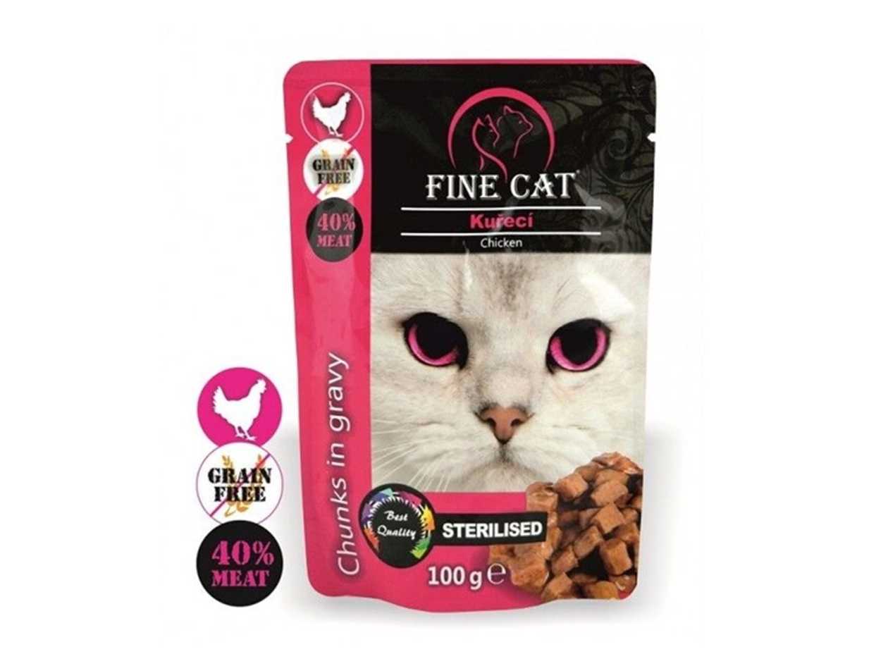 Fine Cat Pouch for Sterile Cats with Poultry in Sauce (0.1kg)