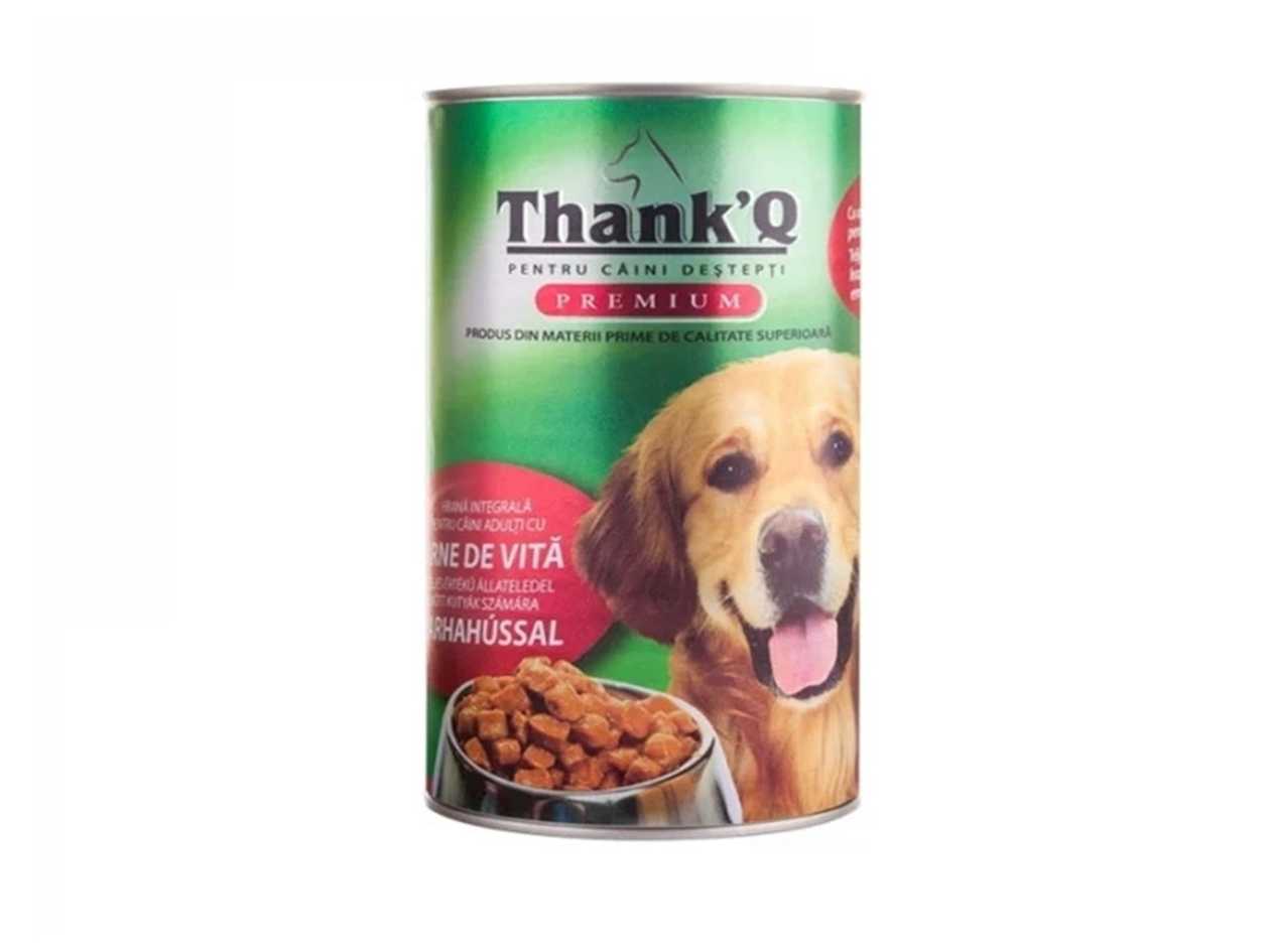 Thank`q Canned Dog Food with Beef (1.24kg)