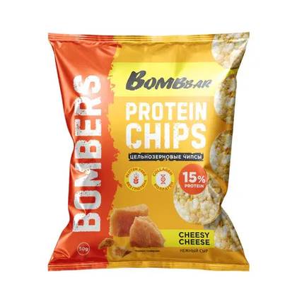 BOMBBAR მარცვლეულის პროტეინის ჩიფსი ყველით 50 გრ.