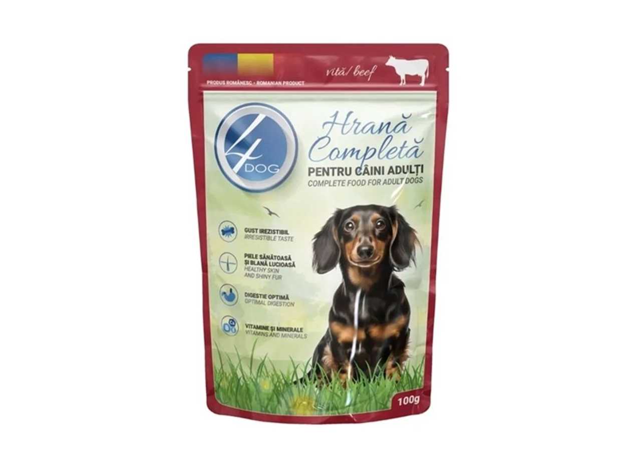 4dog Pouch with Beef in Sauce (0.1kg)