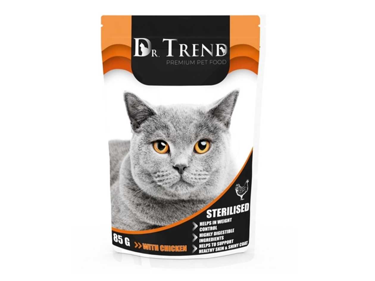 Dr. Trend Pouch Sterile Cats with Poultry in Sauce (0.085kg)