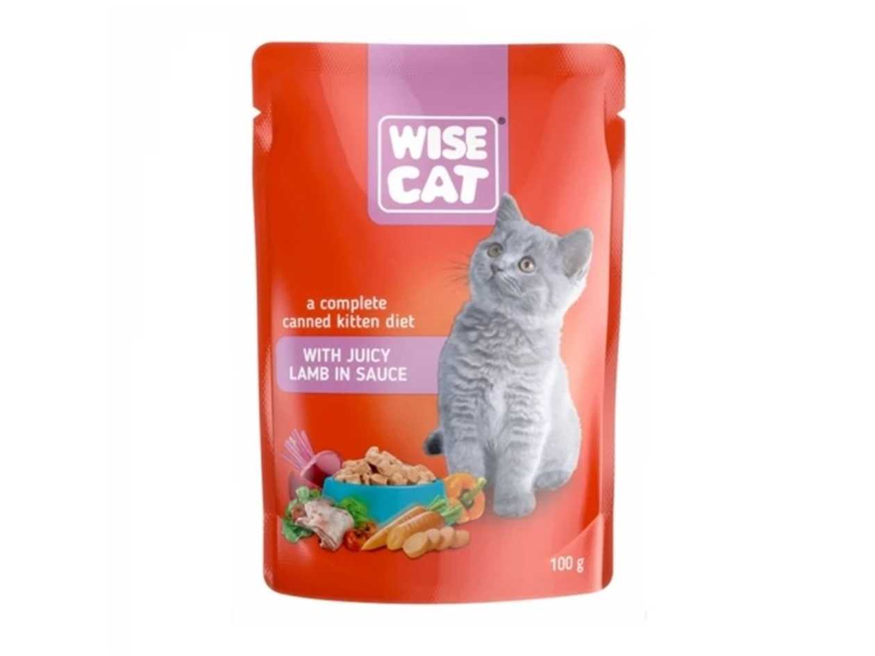Wise Cat Pouch Junior with Lamb in Sauce (0.1kg)
