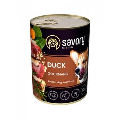 Savory вологий повнораціонний корм для дорослих собак усіх порід з качкою
