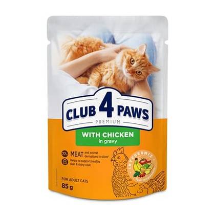 Club 4 Paws Преміум з куркою у соусі для дорослих котів