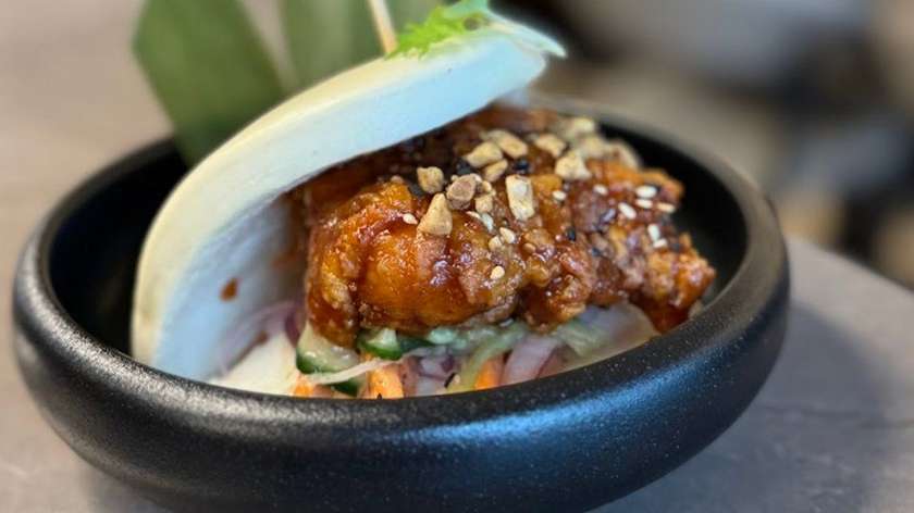 Bao with Sweet and Sour Chicken