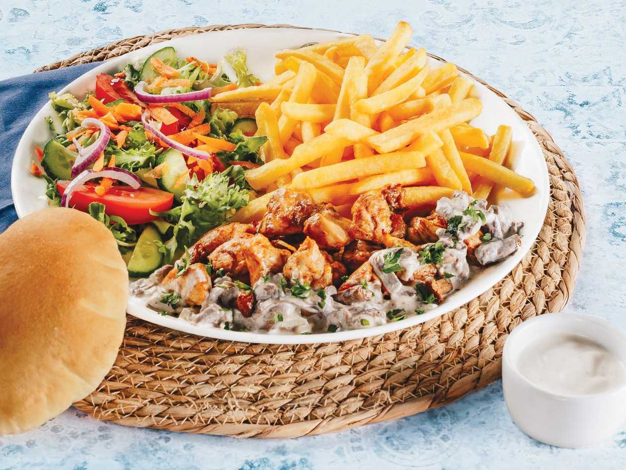Shoarma z kurkami