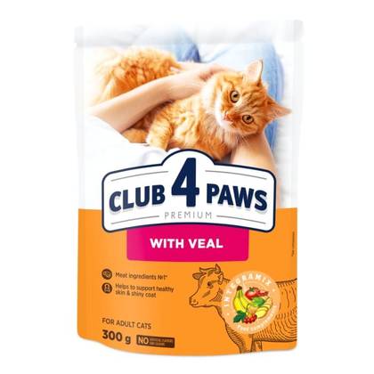 Club 4 Paws Преміум сухий корм для котів з телятиною