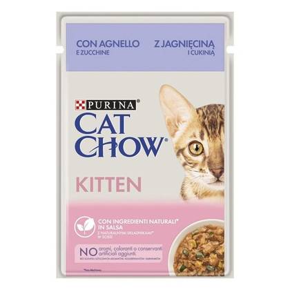 Cat Chow Kitten пауч з ягням та цукіні в желе