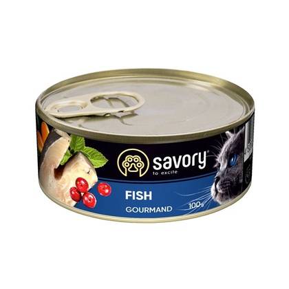 Savory вологий корм для дорослих вибагливих котів з рибою
