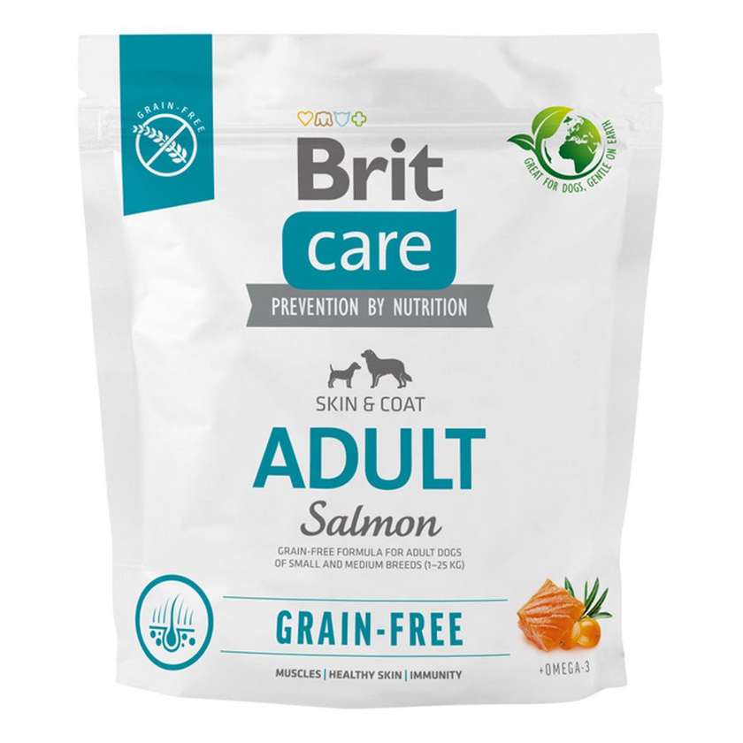 Корм для собак малих і середніх порід Brit Care Dog Grain-free Adult беззерновий з лососем