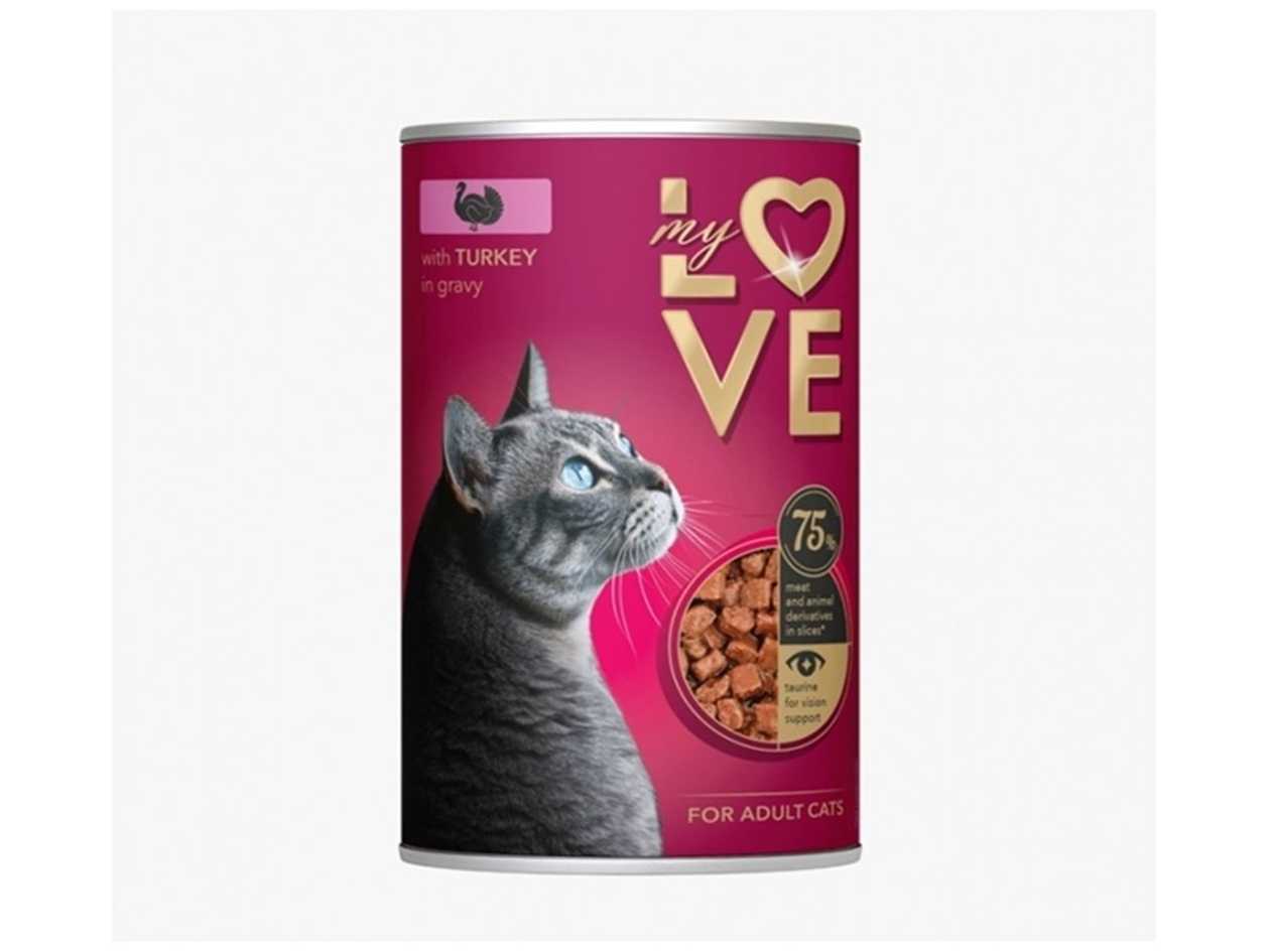 My Love Canned Cat Food with Turkey (0.415kg)