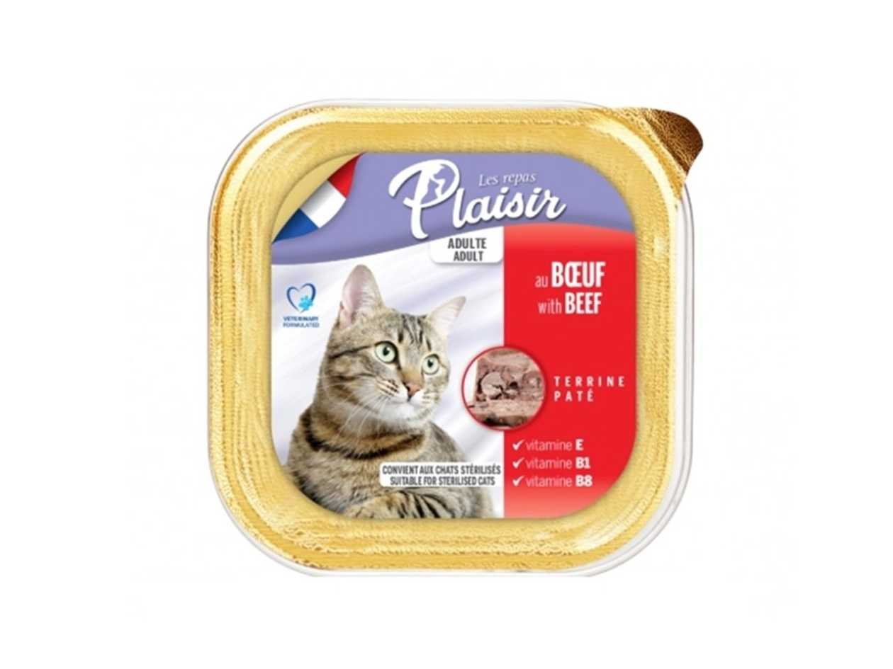 Plaisir Pate for Cats with Beef (0.1kg)