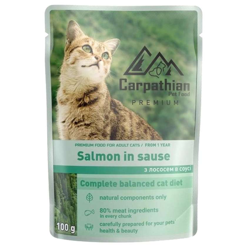 Carpathian Pet Food пауч для котів з лососем у соусі