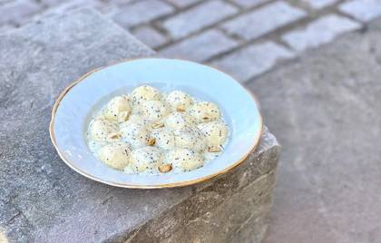 Lazy dumplings with poppy seeds and coconut