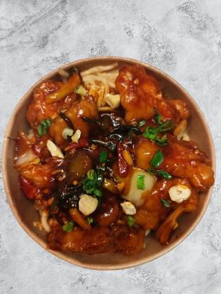 Fish kung pao wok