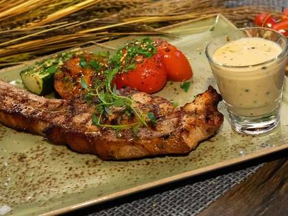 Pork Carne Asada with pepper sauce