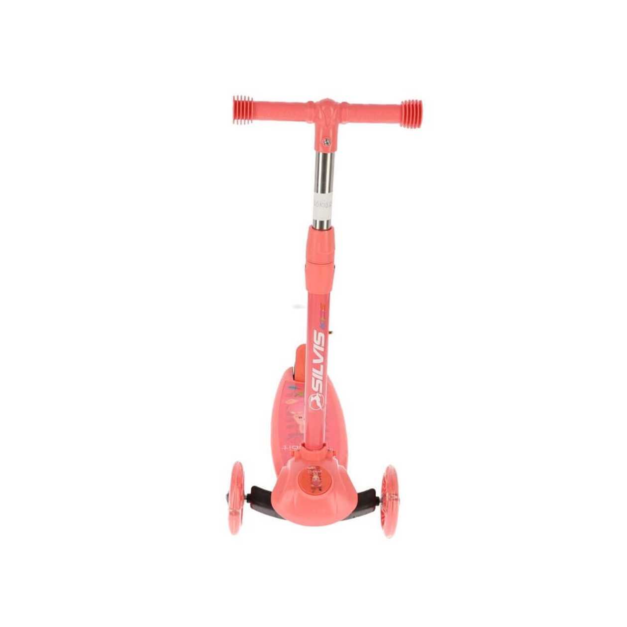 Trotineta cu 3 roti Silvis Teens pentru copii, 65 cm, roz