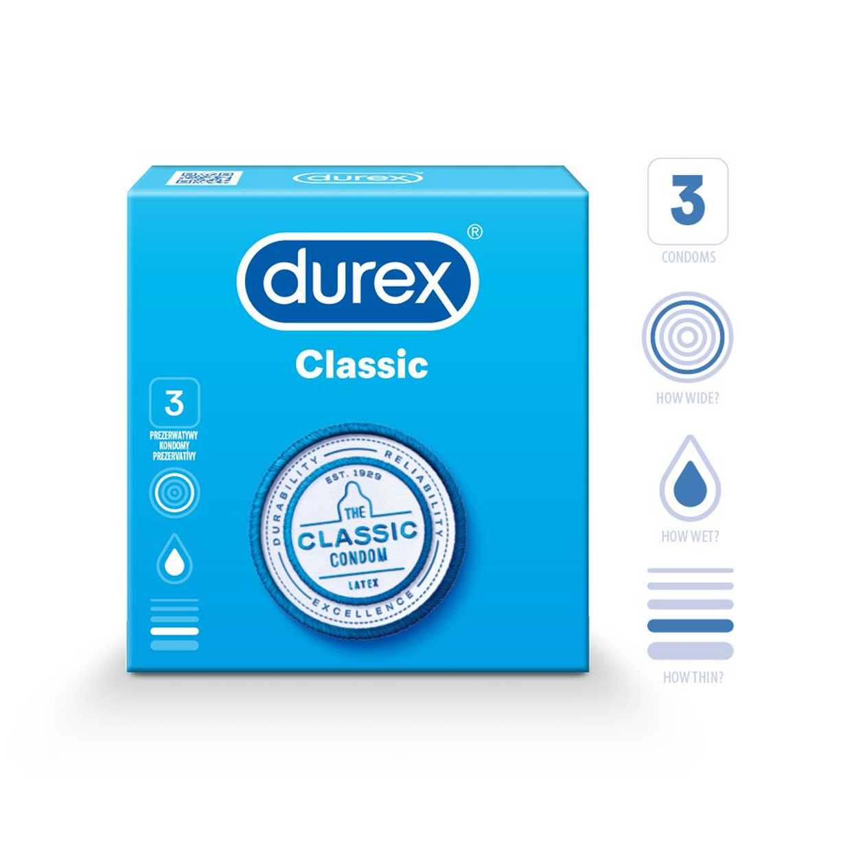 Cond. DUREX Classic 3gab.
