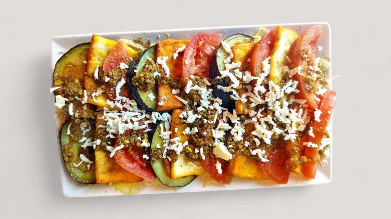 Brinjol and Cheese Salad