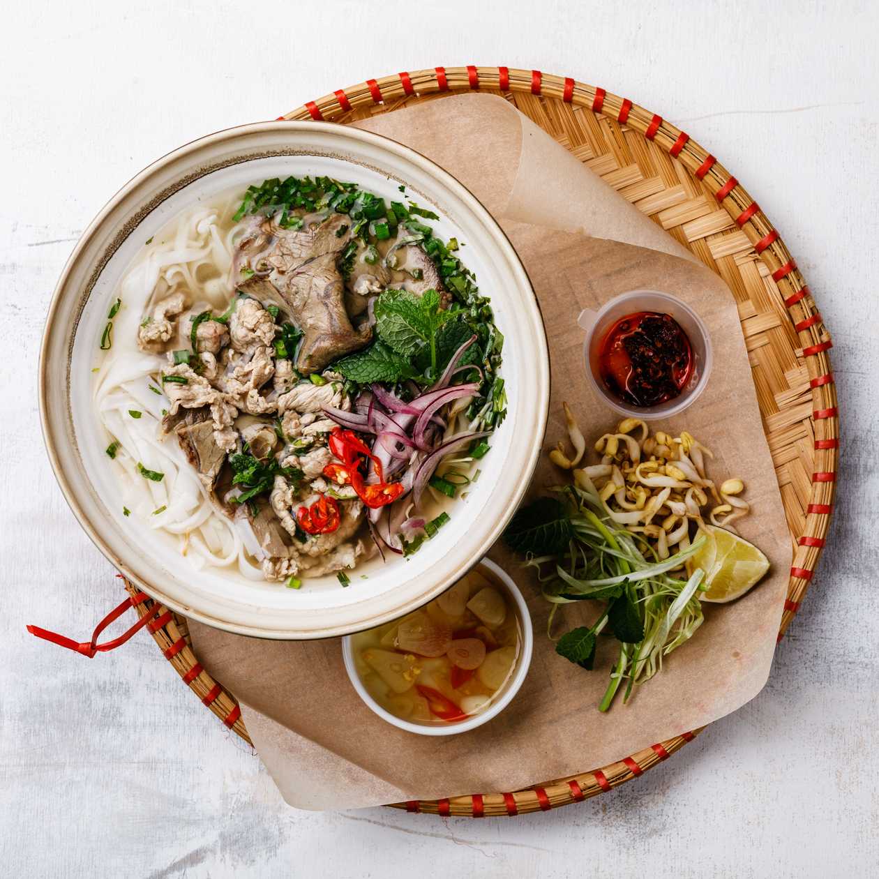 Pho Soup With Medium Cooked Beef