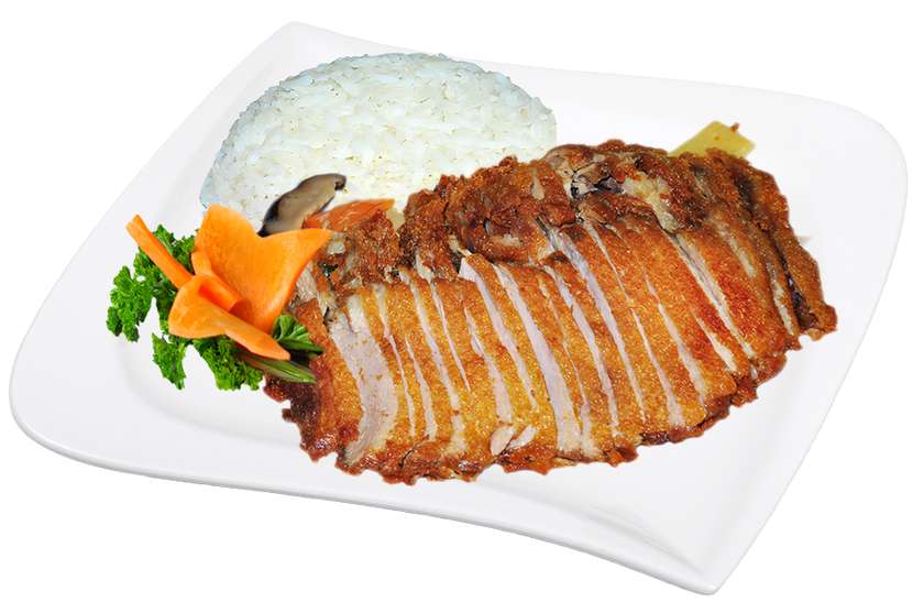 Duck with bamboo and mushrooms