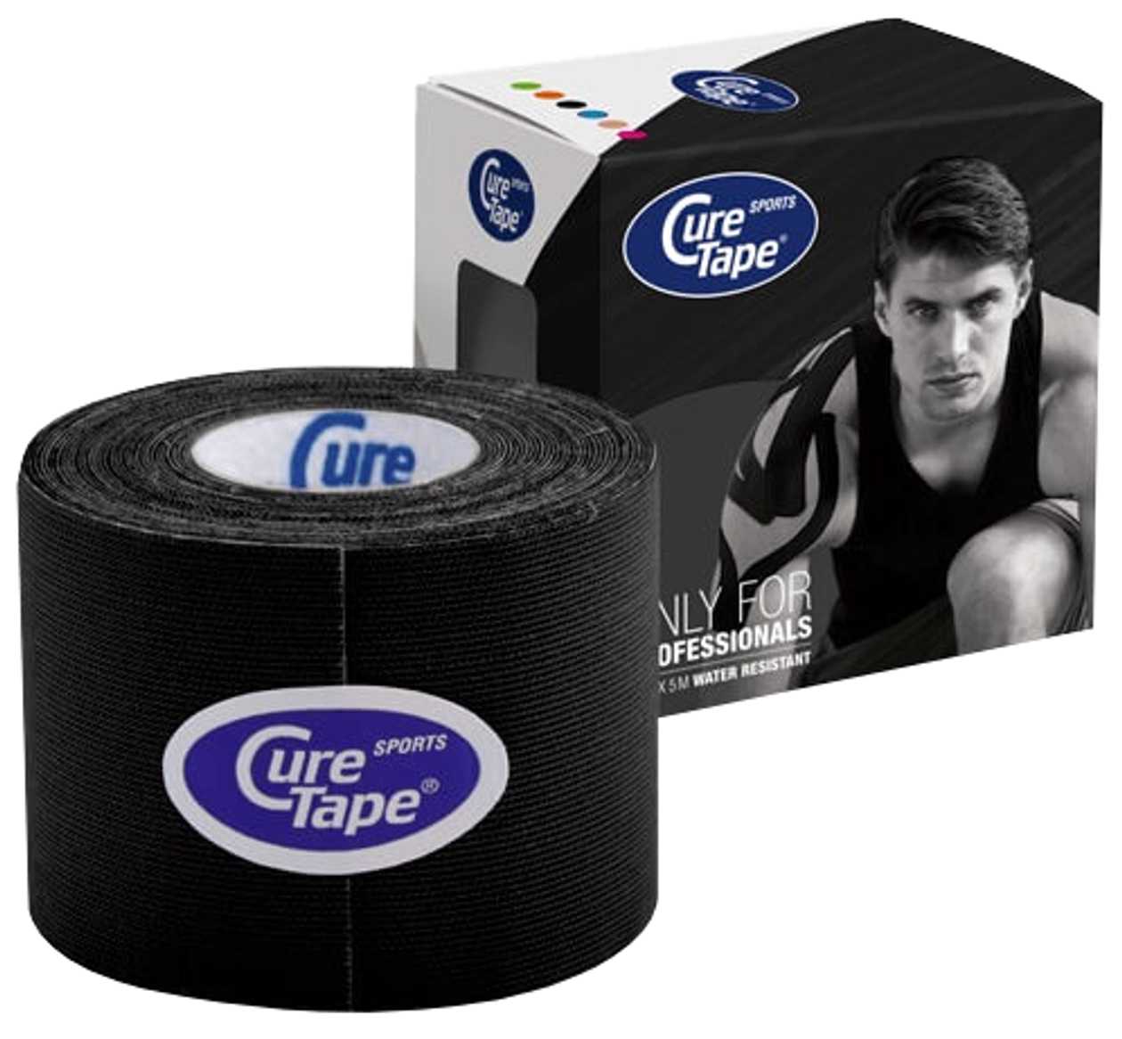 Cure Tape Sport - plākst. 5cm/ 5m (melna kr.)