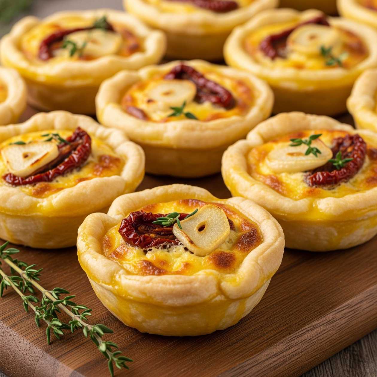 Mini Quiches with Leek and Sun-Dried Tomato