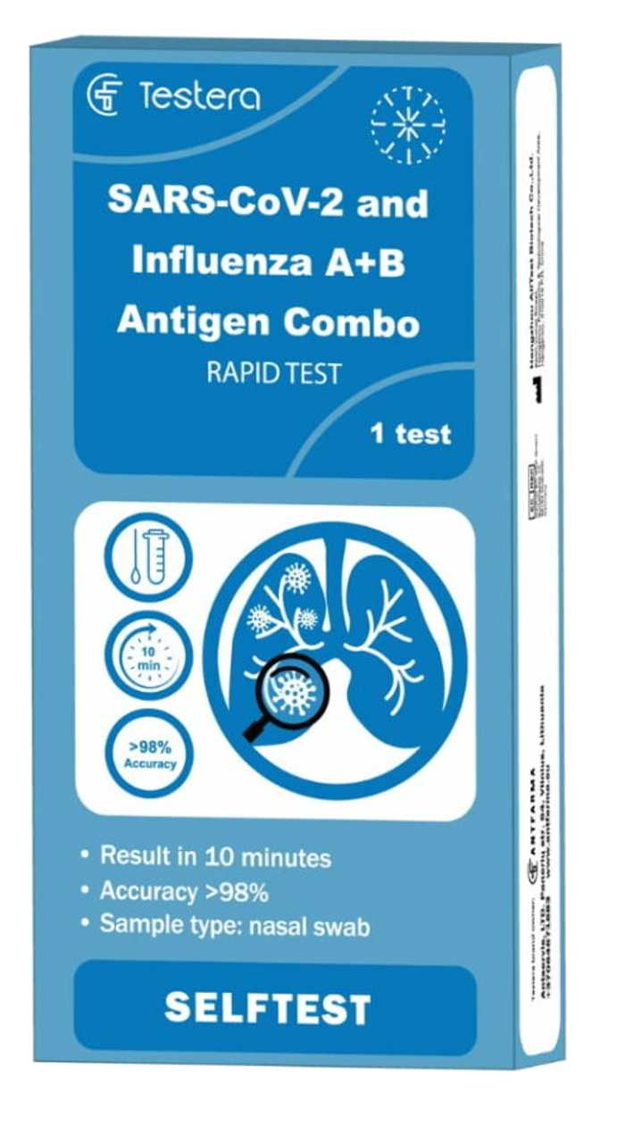 Tests COVID-19, A+B gripas Testera N1