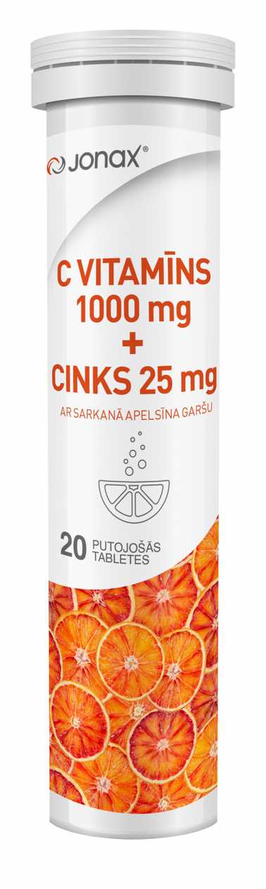 Jonax C VITAMĪNS 1000mg+CINKS 25mg tab.N20