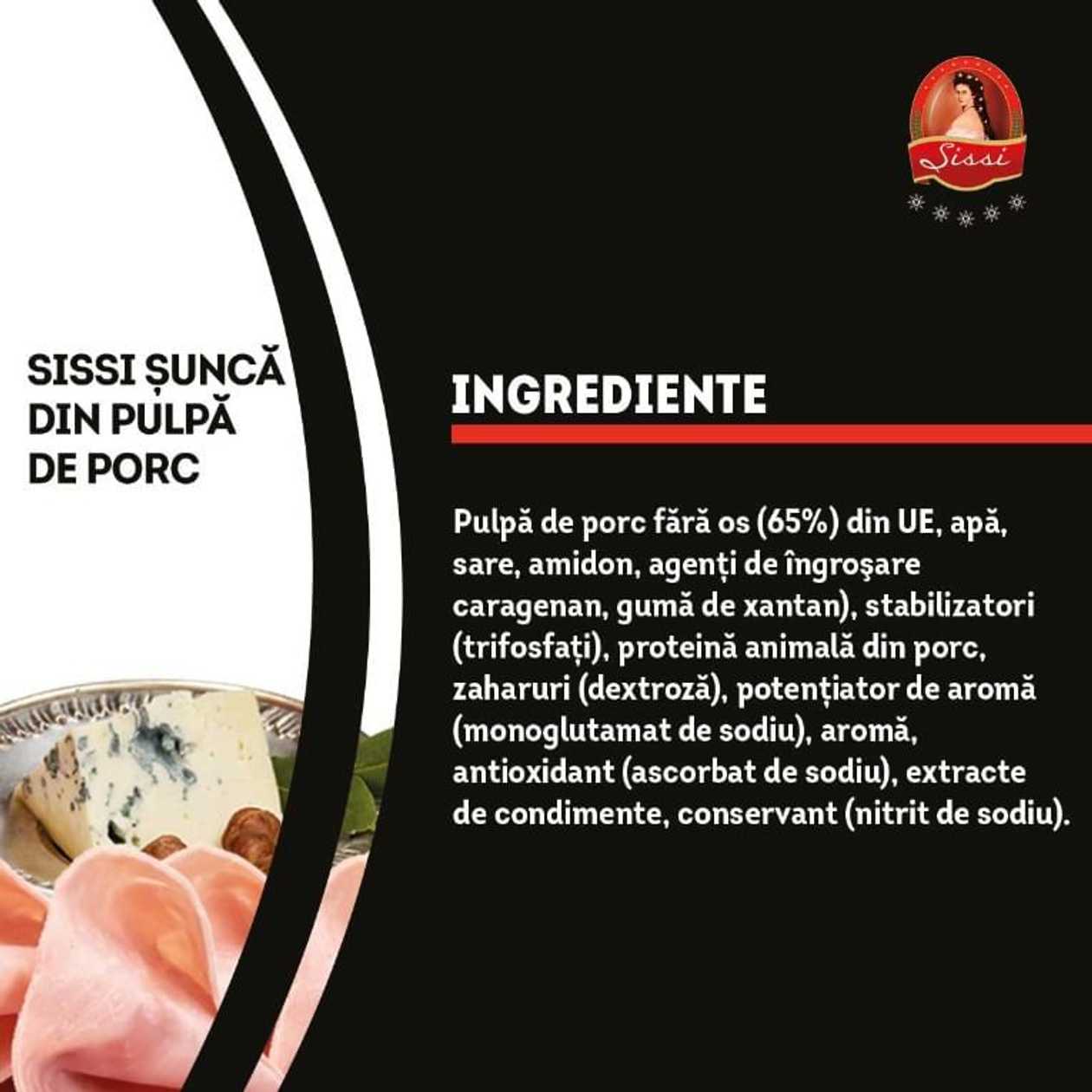 Sunca din pulpa de porc Sissi, +/- 250 g