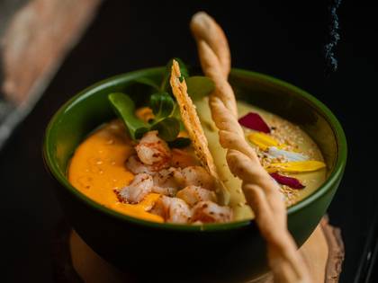 Creamy Cheese Soup with Shrimp