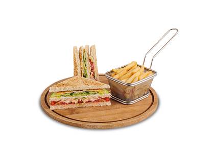 Klab Sendviç və Kartof Fri