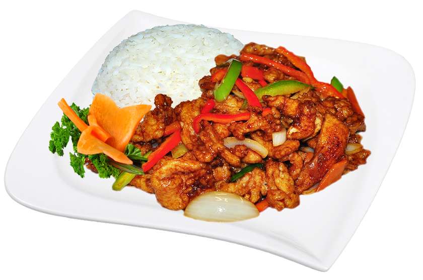 Peking chicken with rice