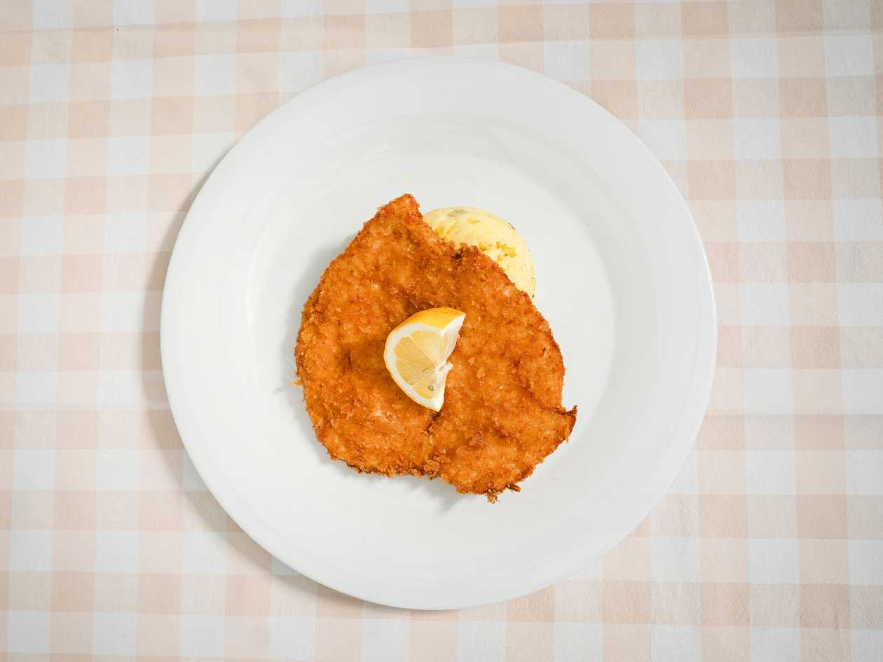 Chicken schnitzel with french fries