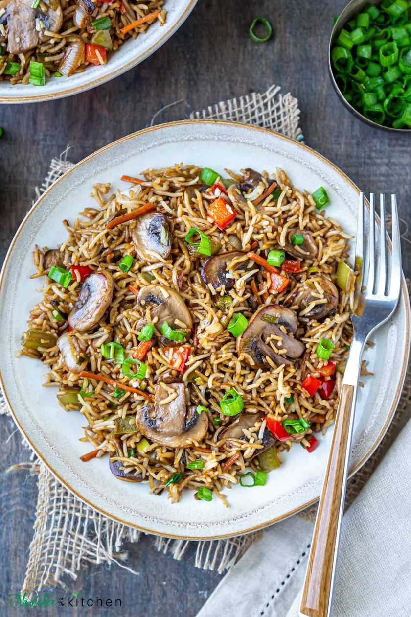 mushroom fried rice