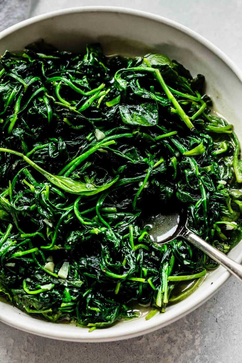 Side Creamed Spinach & Leek