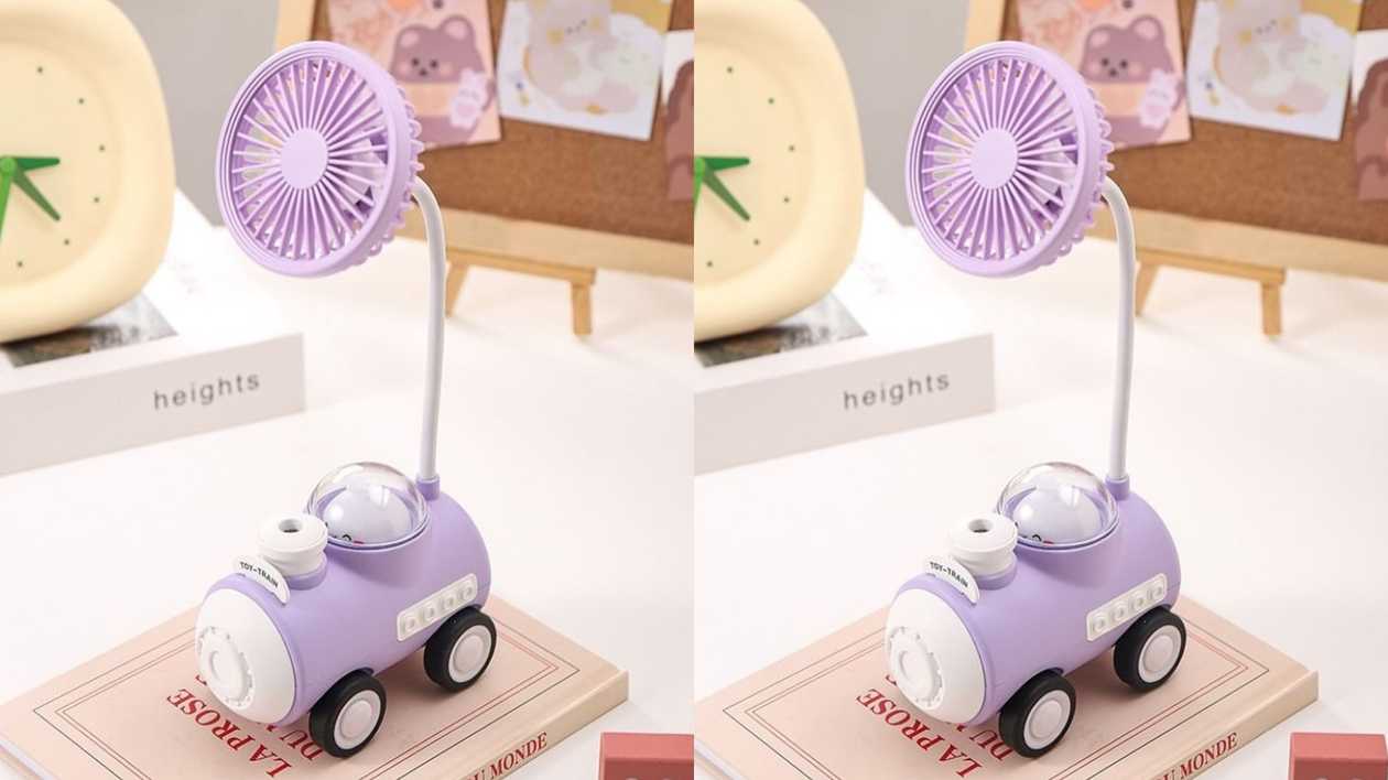 Mini USB Car Fan (Purple)