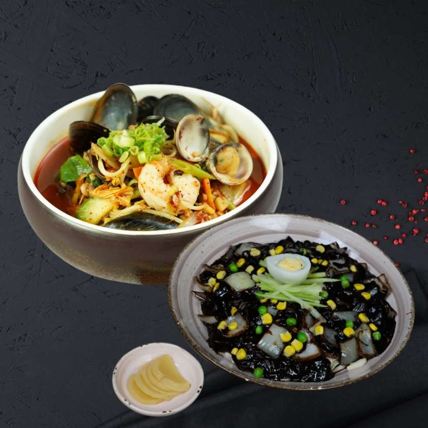 Jjamppong + Jajangmyeon