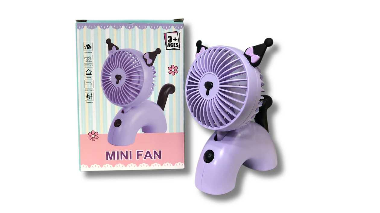 Kuromi Mini USB Fan (Black Ears)