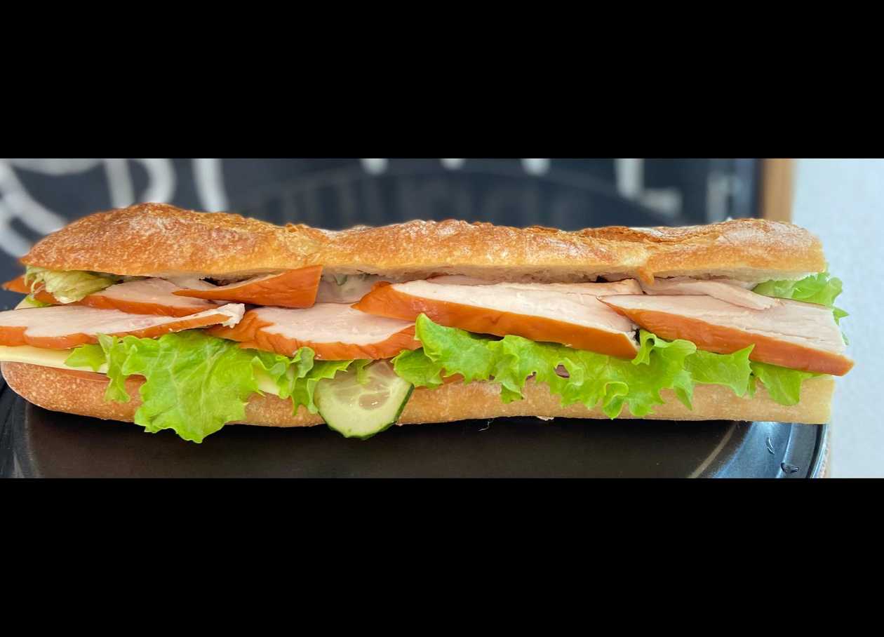Smoked Chicken Sandwich in Baguette