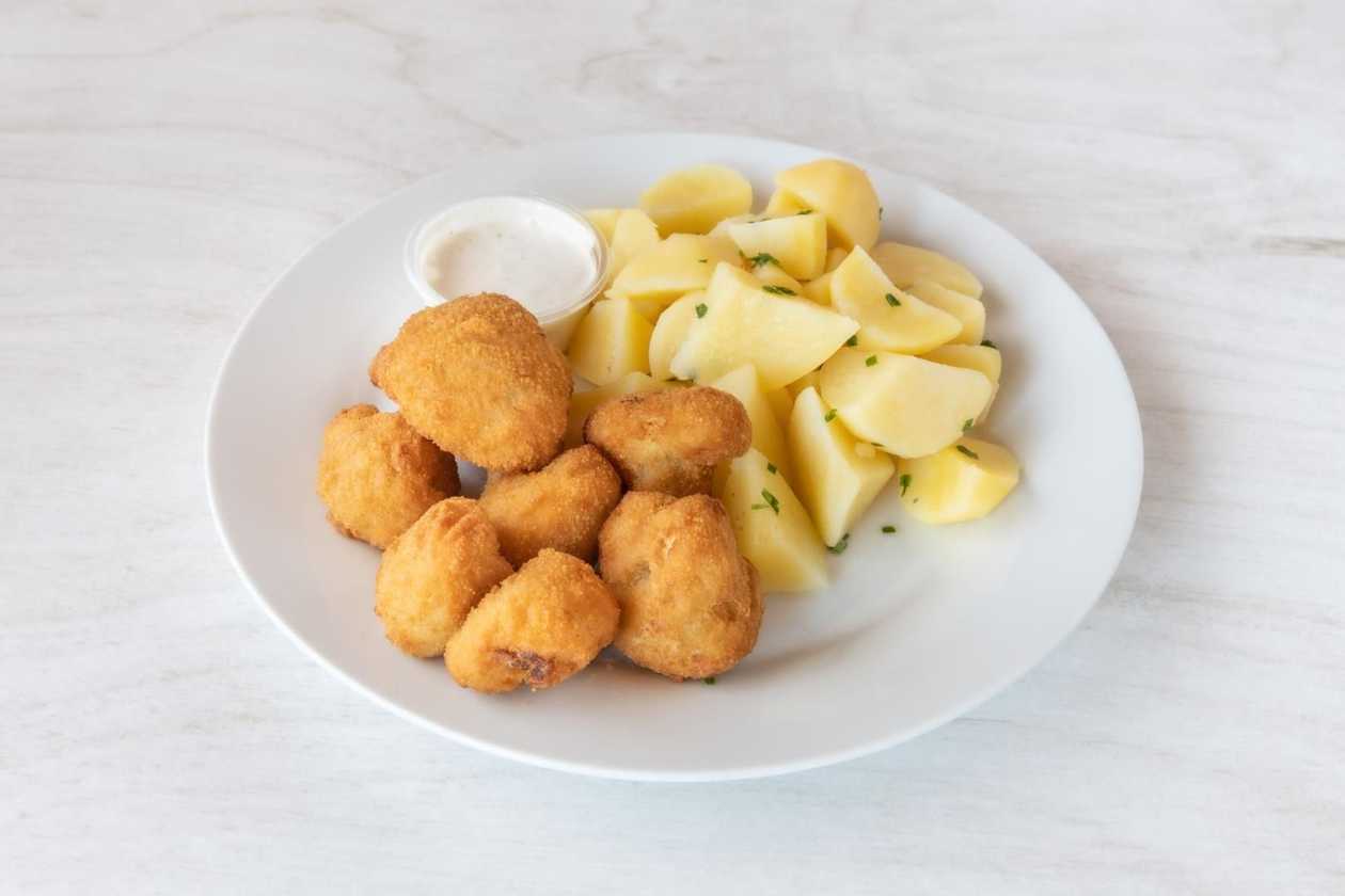 Smažený květák, příloha dle výběru