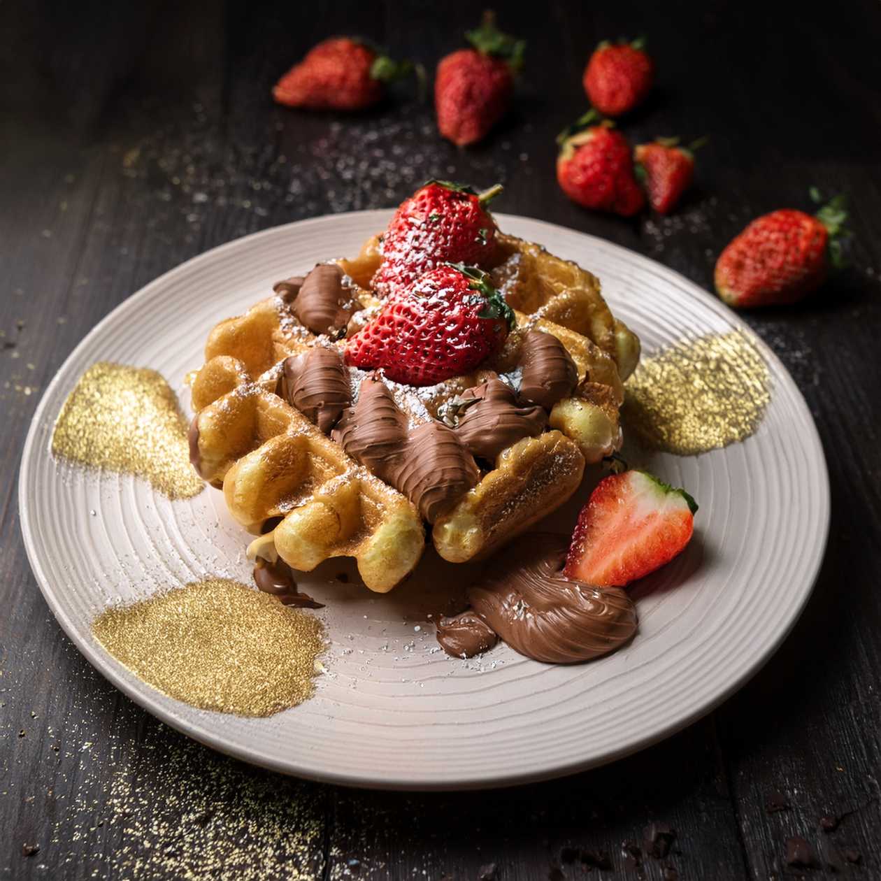 Golden Bubble Waffle