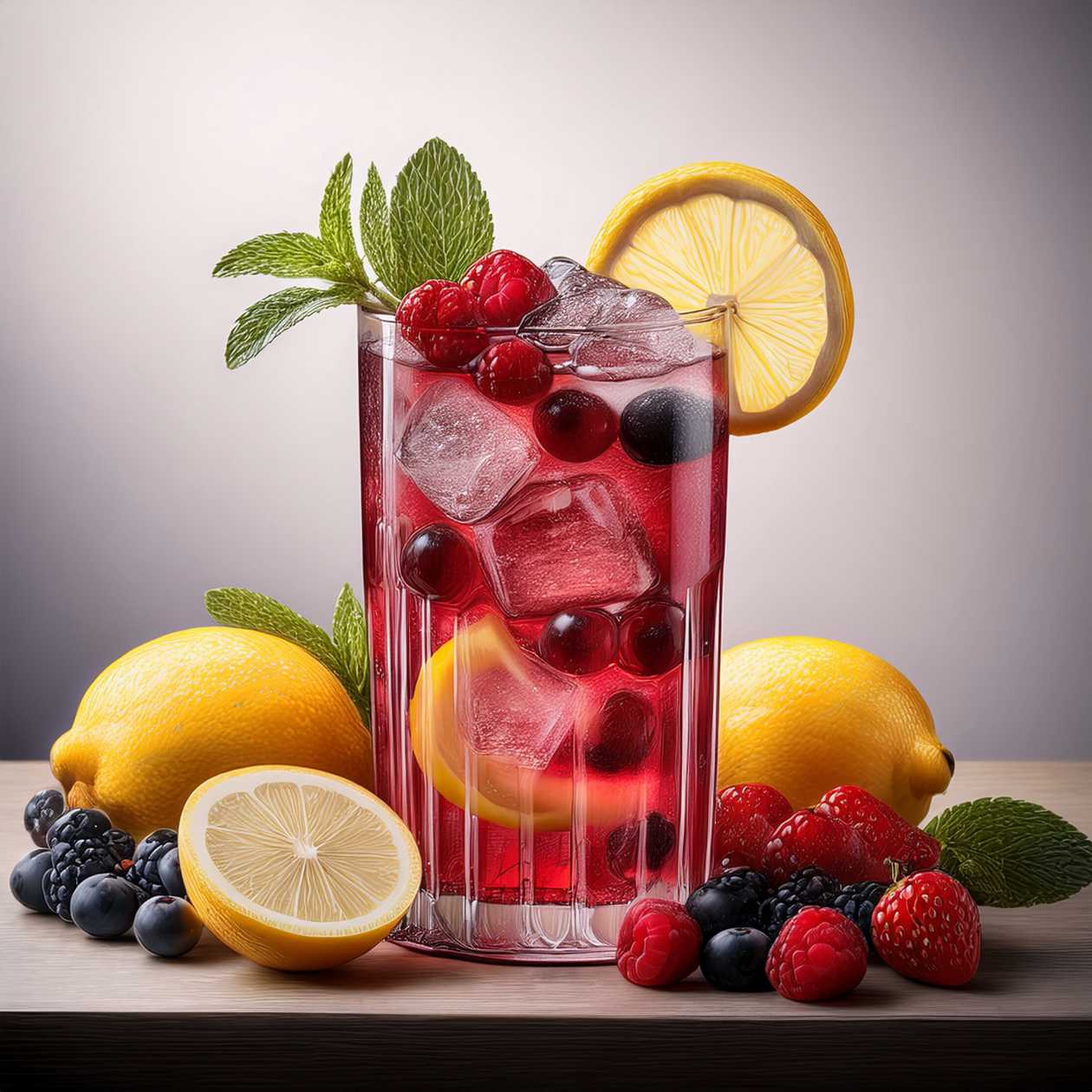 Domáca limonáda mix červené ovocie