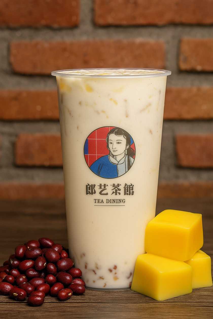 Red Beans And Pudding Milk Tea (500Ml)