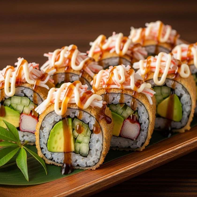 Fried Uramaki crab sticks