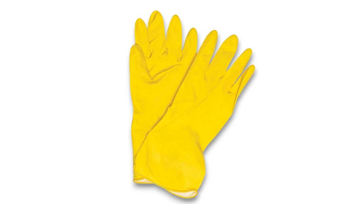 Yellow kitchen gloves, 6975085900078