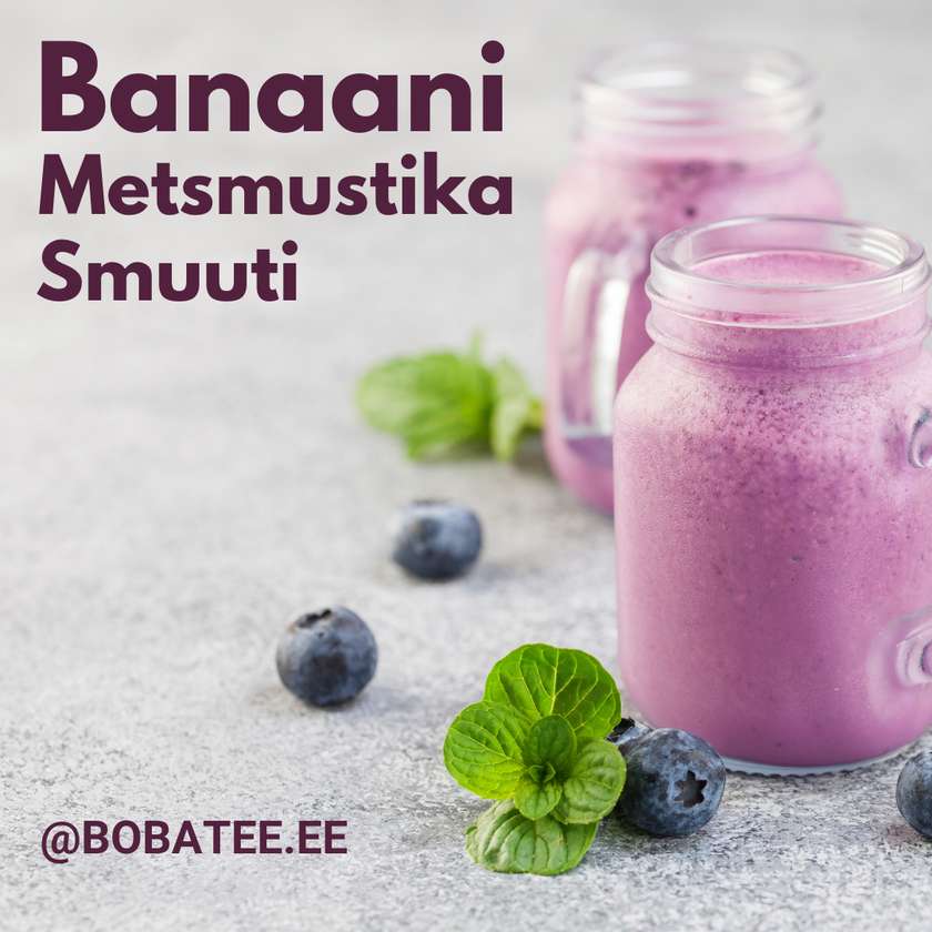 Banana and Blueberry Smoothie. 450 ml.